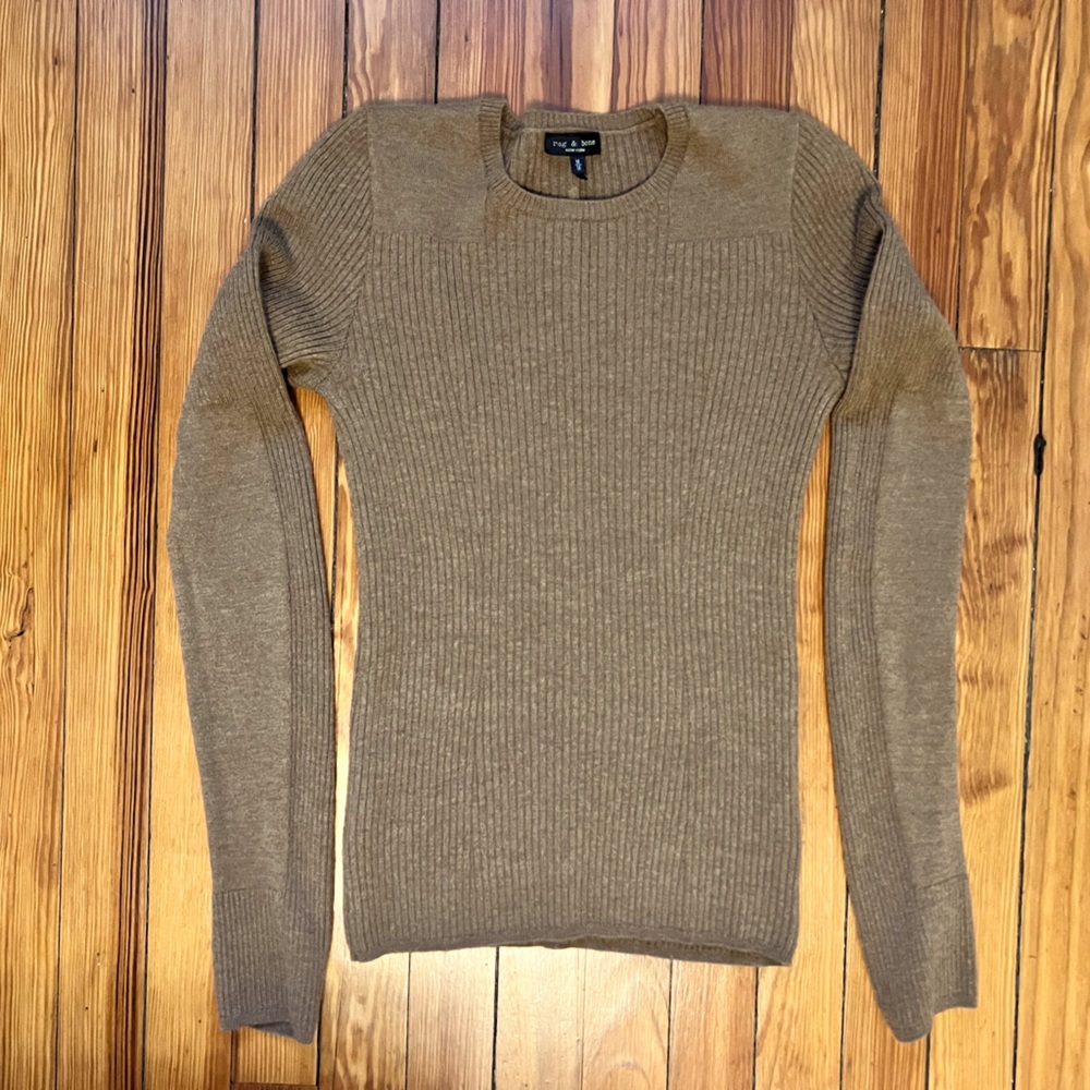rag & bone Brown Crew Neck Sweater